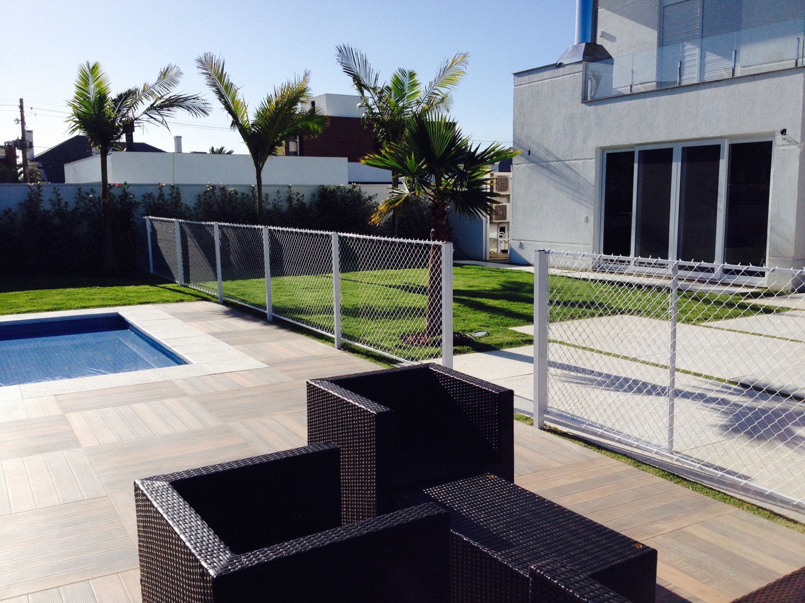 Proteção de Piscina em Perfil e Rede de Proteção